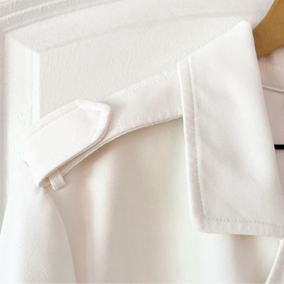LANE BRYANT White Infinite Stretch Crop Trench Coat Jacket - Picture 10 of 11